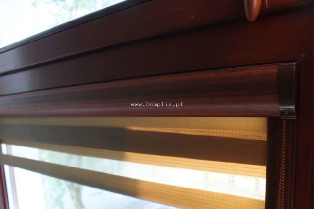 drewniane okna rolety